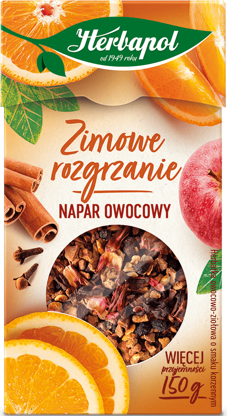 Napar owocowy zimowe rozgrzanie Herbapol 150g widok 1