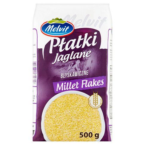 Płatki jaglane błyskawiczne Melvit 500g widok 1