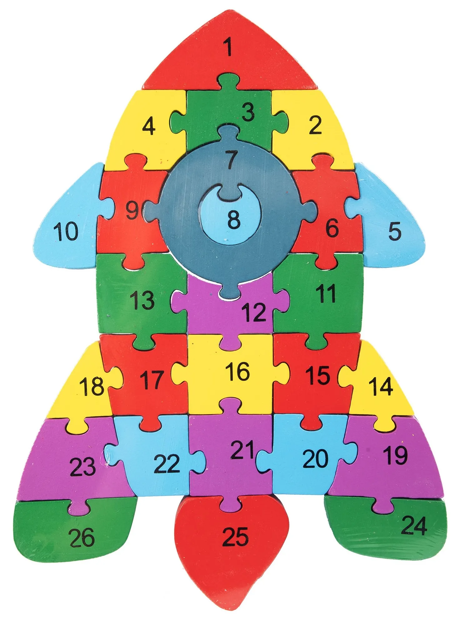 Zabawka drewniane puzzle kształty mix widok 1