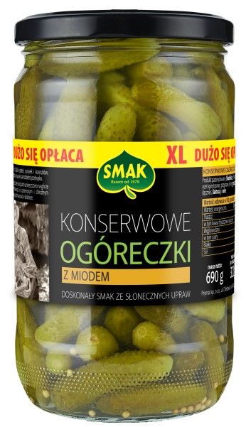 Ogóreczki konserwowe z miodem Smak 690/320g widok 1