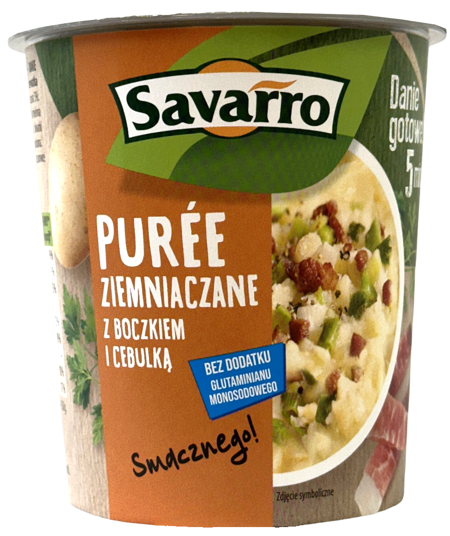 Danie puree z boczkiem i cebulką Savarro 51g widok główny