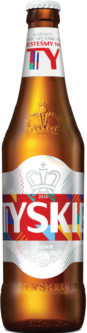 Piwo Tyskie gronie 0,5l 5,2% but. zw. widok główny