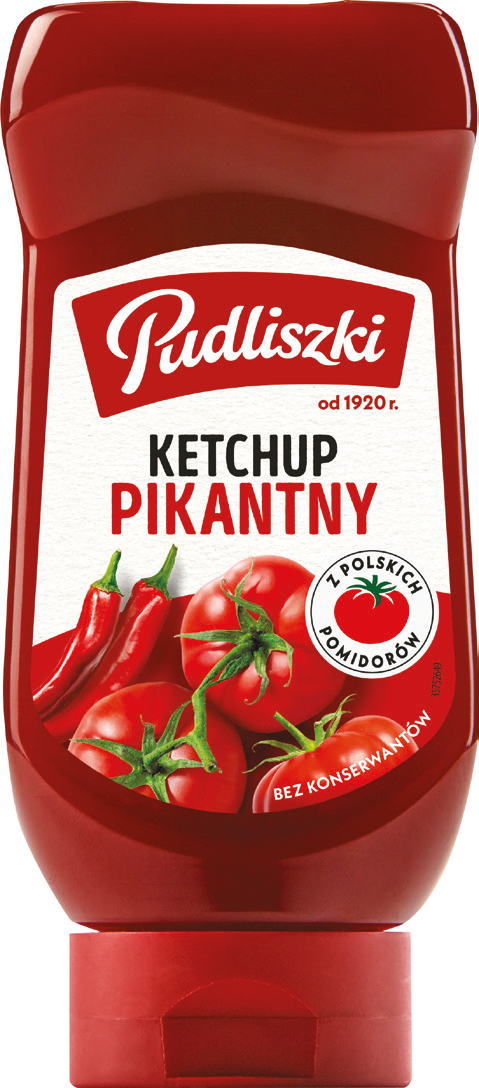 Ketchup pikantny Pudliszki 480g widok główny