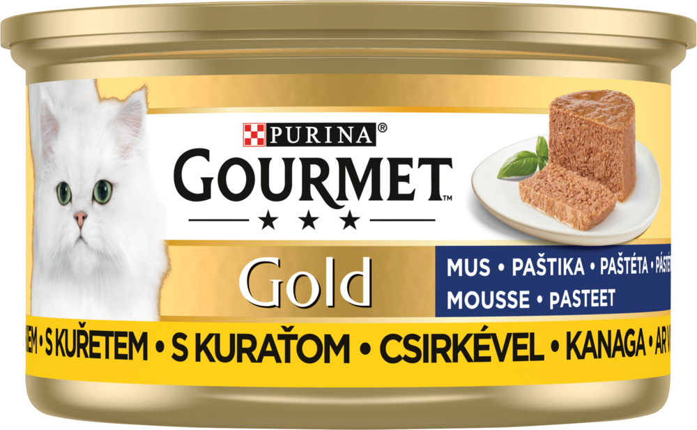 Karma dla kota mokra z kurczakiem Gourmet Gold 85g widok główny