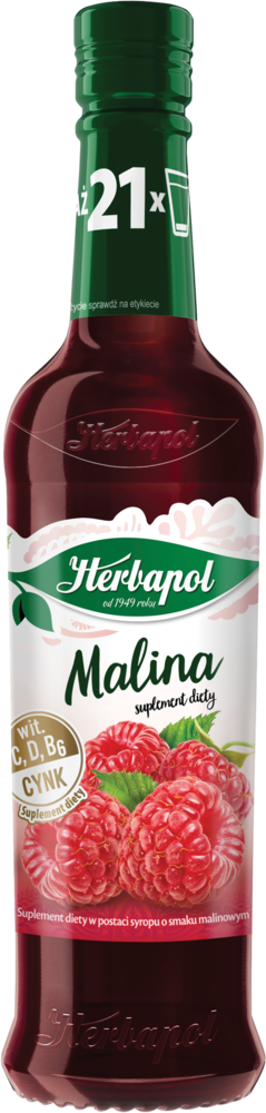 Syrop malinowy Owocowa Spiżarnia Herbapol 420ml widok główny