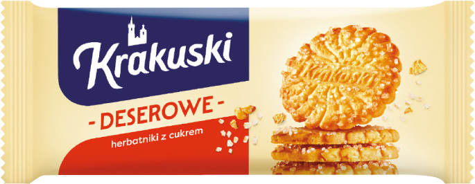 Herbatniki deserowe z cukrem Krakuski 200g widok główny 