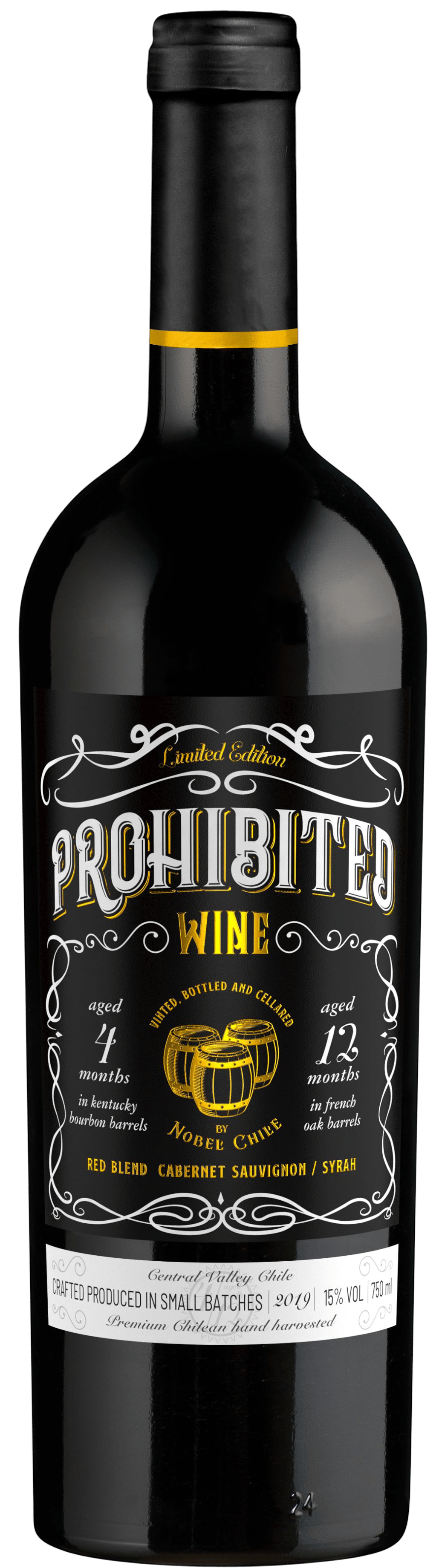 Wino W cz. Prohibited 0,75l 15% widok główny 