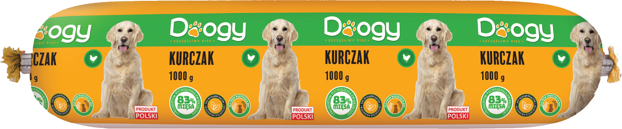 Karma dla psa mokra z kurczakiem Doogy 1kg widok 1