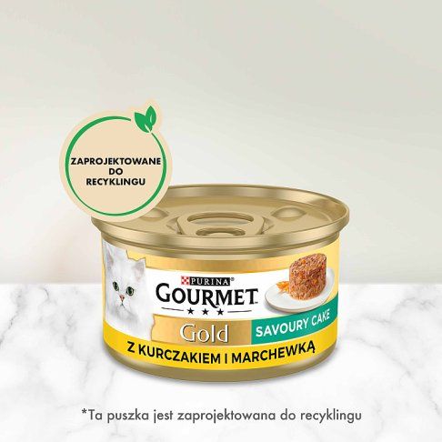 Karma dla kota mokra kurczak z march. Gourmet 85g widok 4