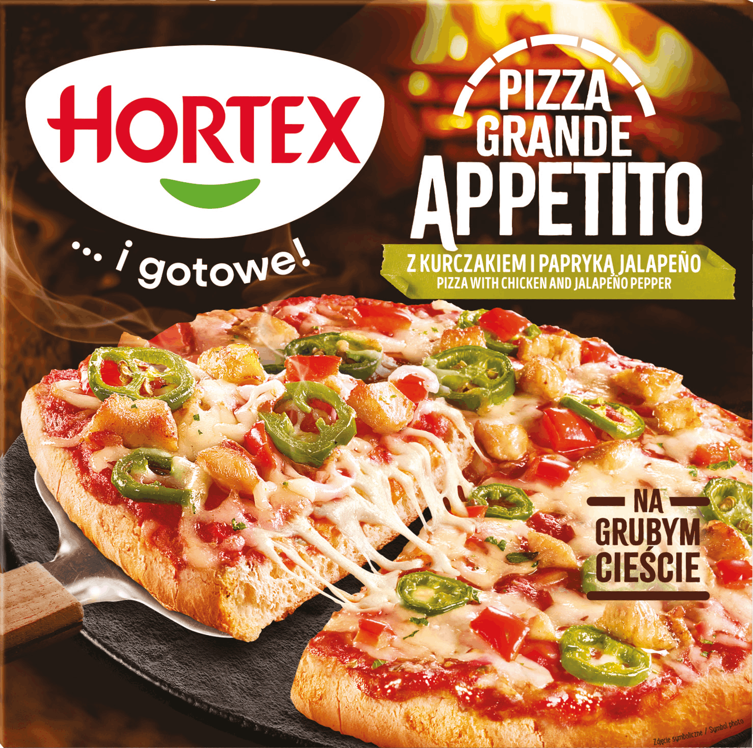 Pizza Grande z kurczakiem i jalapeno Hortex 385g widok 1