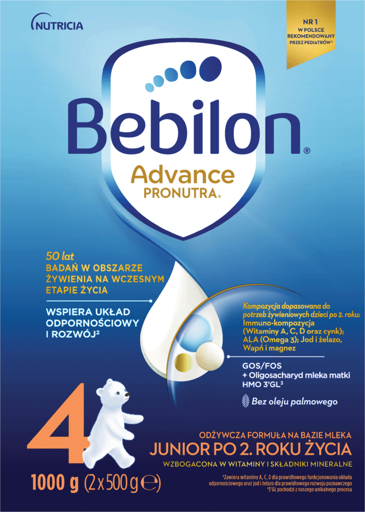 Mleko Bebilon Junior 4 Advance 1kg widok główny
