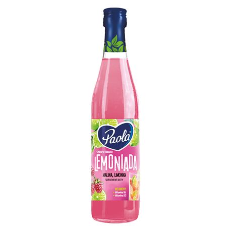 Syrop lemoniada malina limonka Paola 430ml widok 1