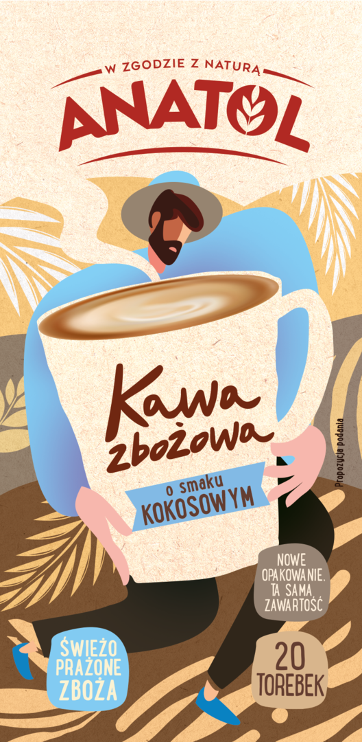 Kawa zbożowa kokosowa Anatol 20x4,2g widok 1