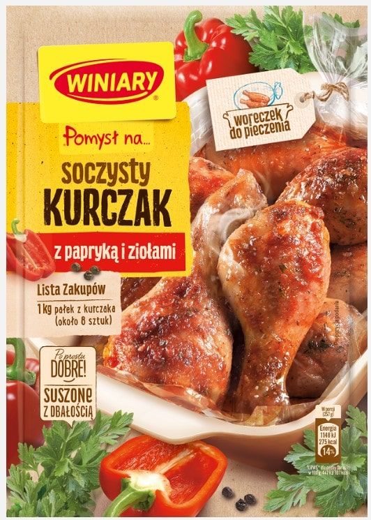 Pomysł na soczysty kurczak pap z zioł Winiary 28g widok 1