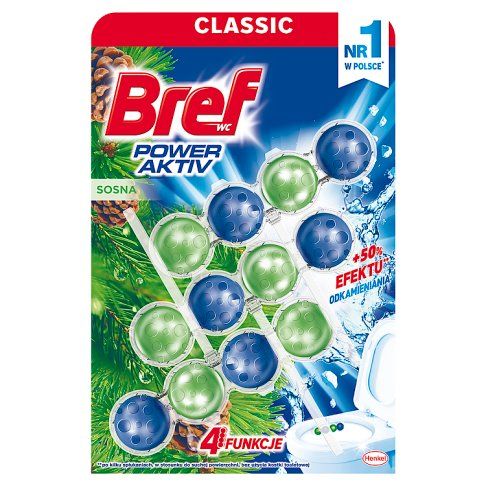 Zawieszka do wc Bref power aktiv leśny 3x50g widok główny