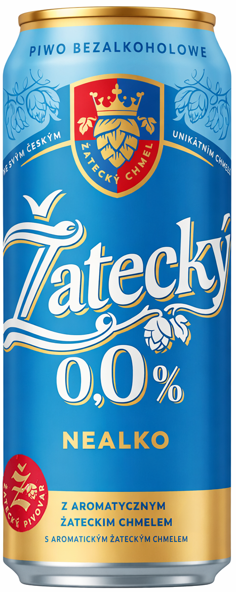 Piwo Zatecky Lezak 0,5l 0% puszka widok 1