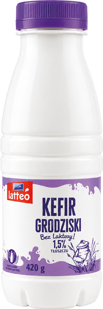 Kefir naturalny bez laktozy Grodziski 420g widok 1