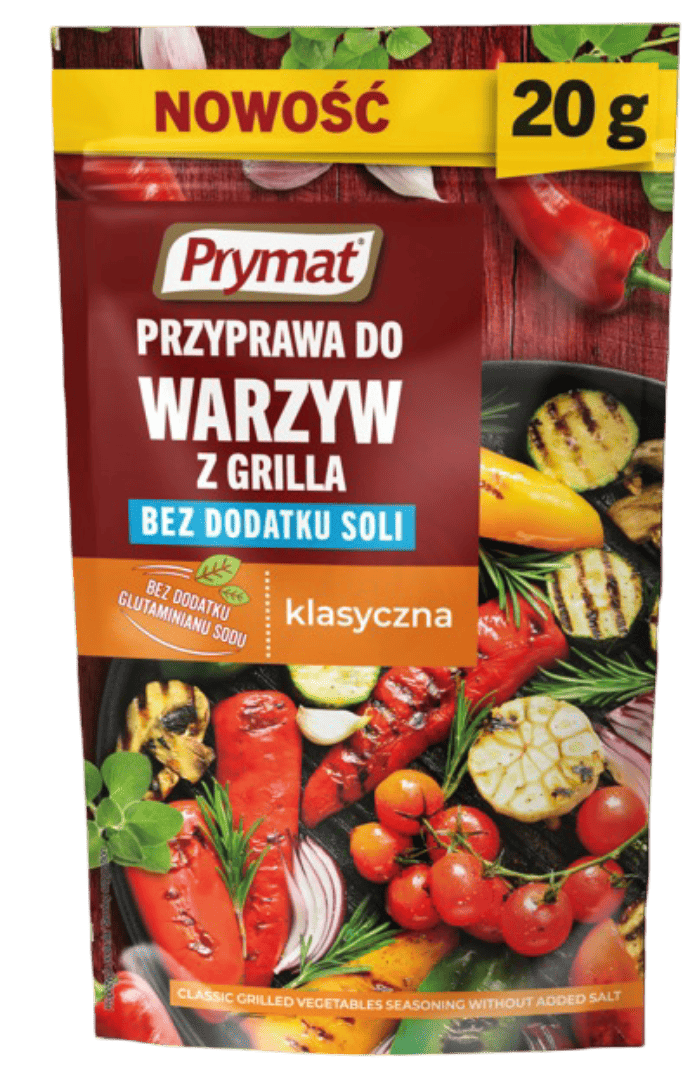 Przyprawa warzywa z grilla bez soli Prymat 20g widok 1