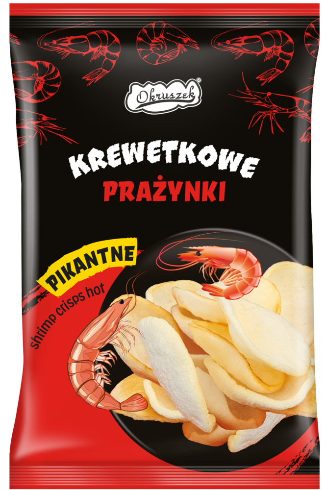 Prażynki krewetkowe pikantne Okruszek 110g widok 1