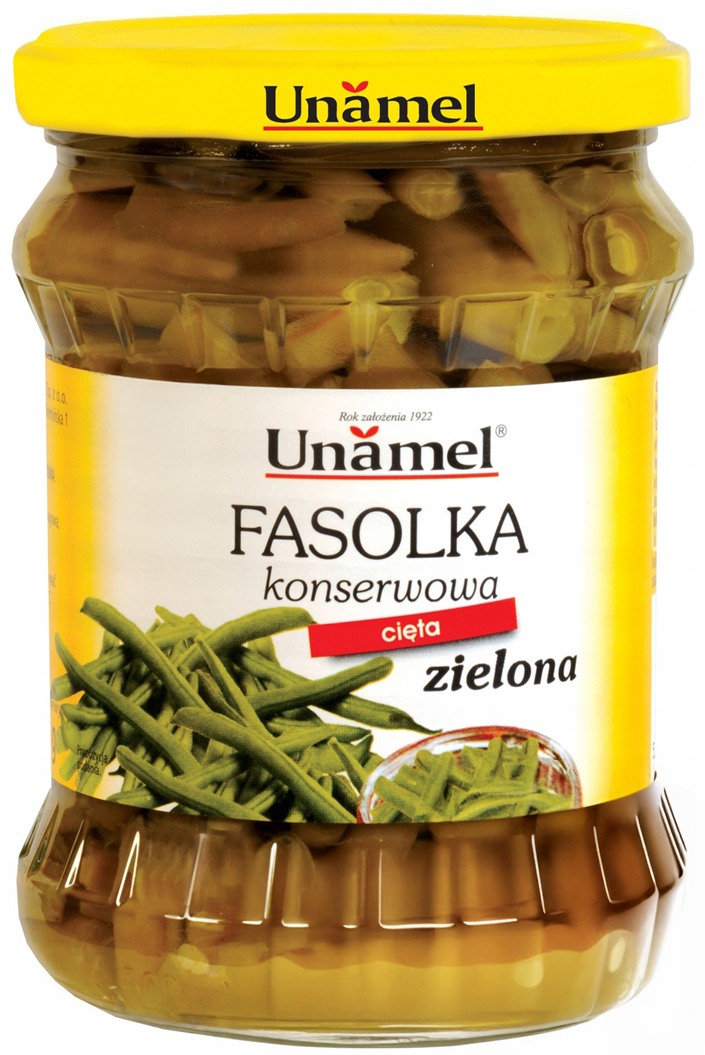 Fasolka konserwowa zielona Unamel 670/380g widok 1
