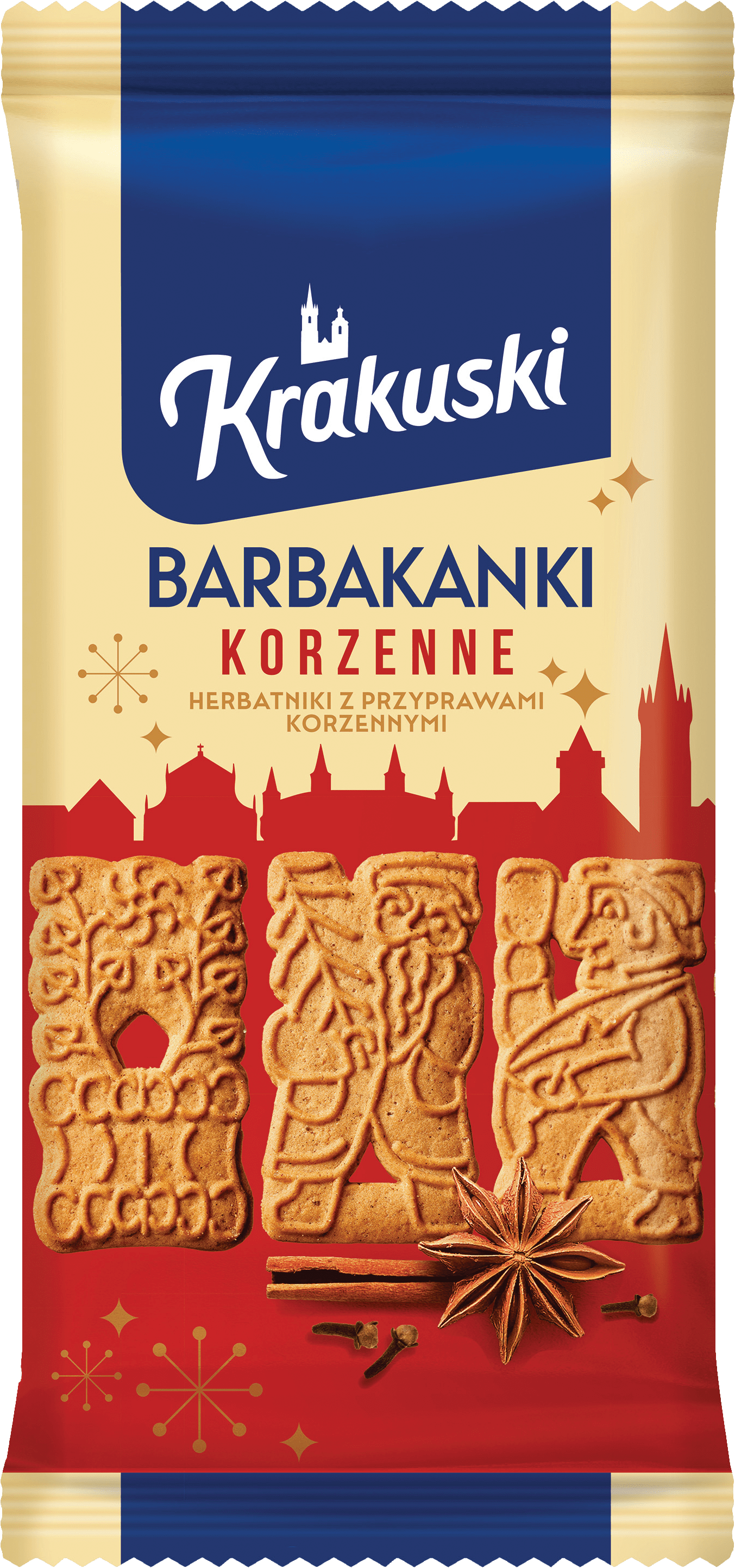 Herbatniki barbakanki korzenne Krakuski 200g widok główny 