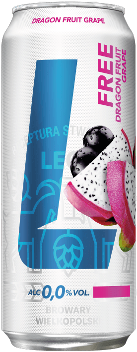 Piwo Lech Free smoczy owoc 0,5l 0% puszka widok główny 
