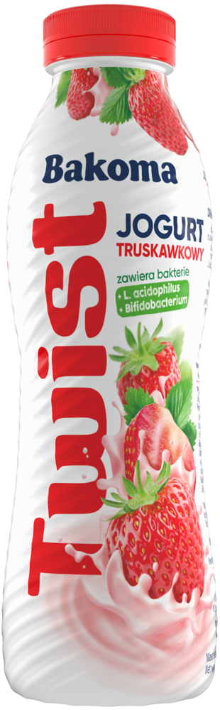 Jogurt pitny Twist Bakoma 370g mix widok 2