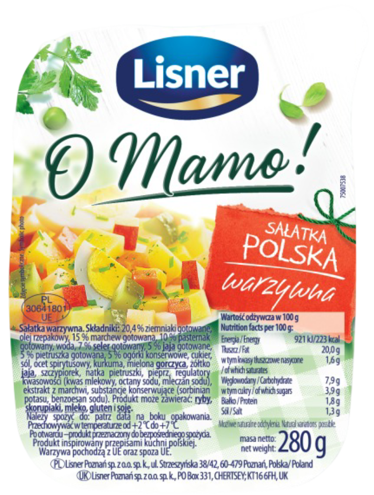 Sałatka polska warzywna Lisner 280g widok 1