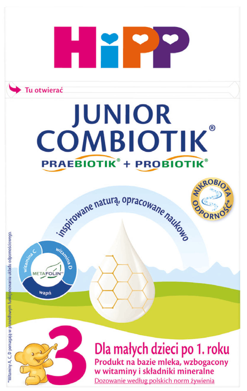 Mleko Bio Combiotik 3 Hipp 550g widok główny 