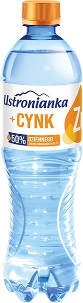 Woda gaz. z cynkiem Ustronianka 0,7l widok 1