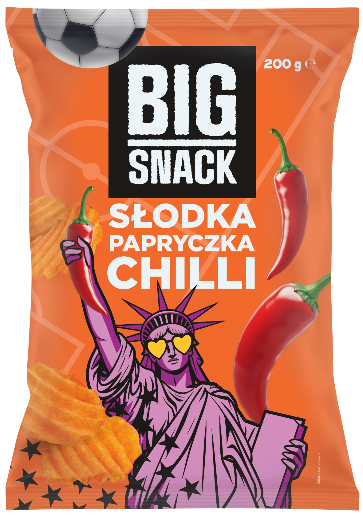 Zdjęcie produktu - Chipsy słodka papryczka chilli Big Snack 200g