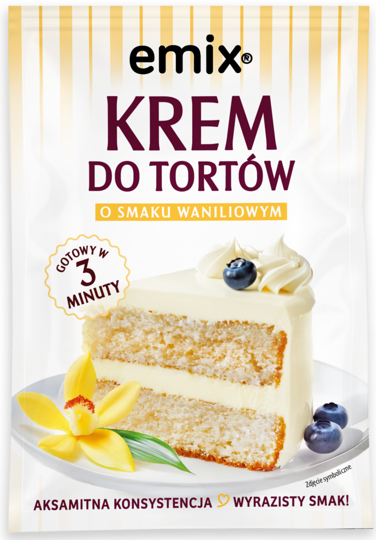 Krem do tortów waniliowy Emix 100g widok 1