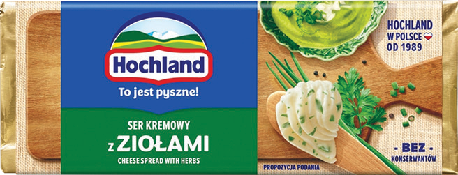 Serek topiony ziołowy bloczek Hochland 90g widok 1