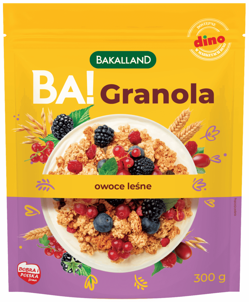 Granola owoce leśne Ba! Bakalland 300g widok 1