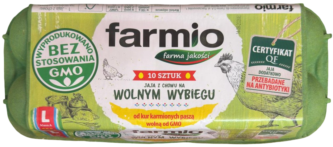 Jaja świeże M Wolny Wybieg 10szt widok główny