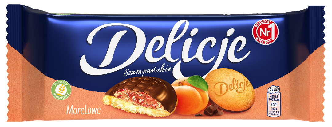 Biszkopty z galaretką morelową Delicje 147g widok 1