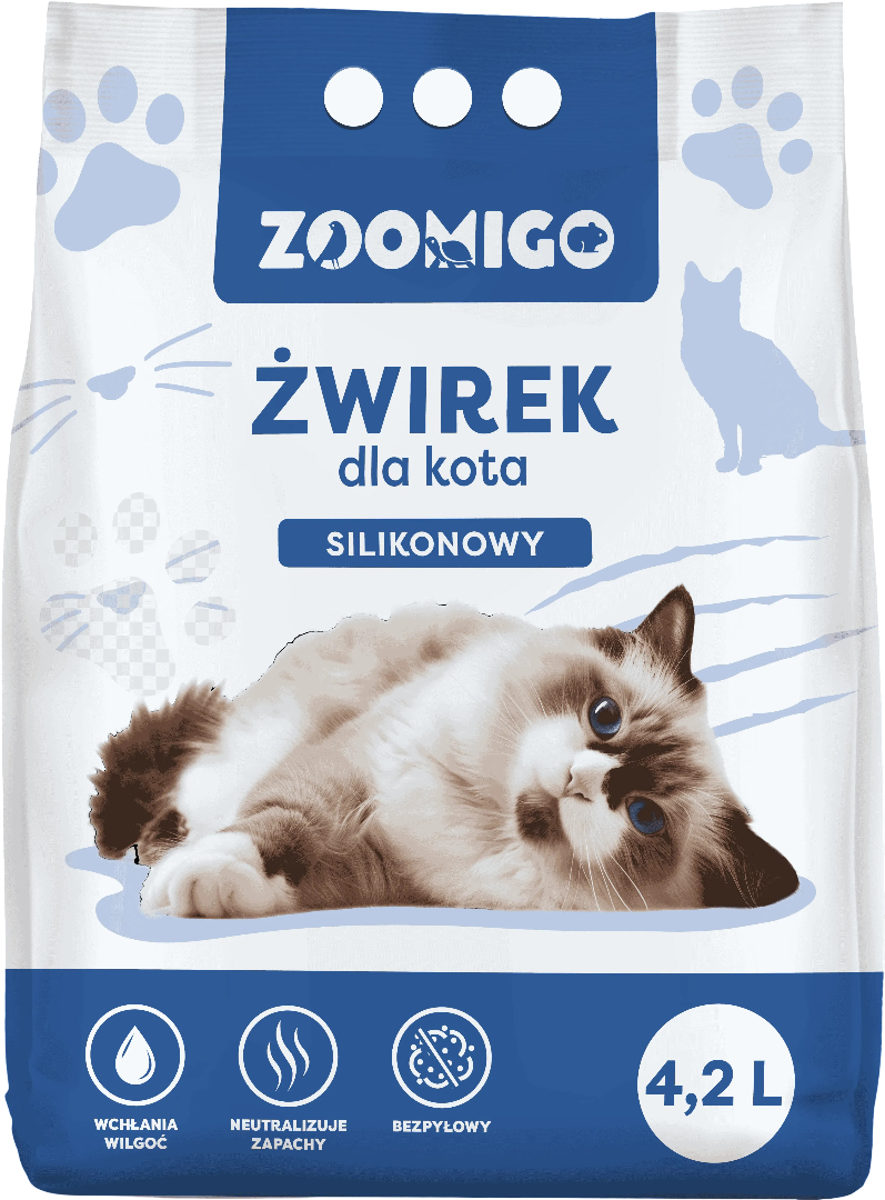 Żwirek dla kota silikonowy Zoomigo 4,2l widok 1