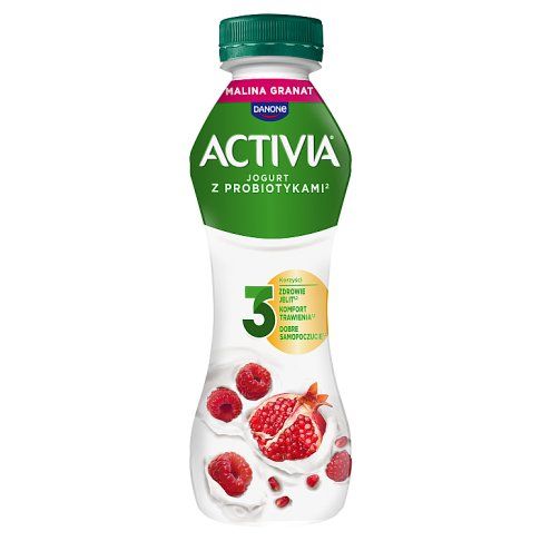 Jogurt pitny malina granat Activia 280g widok 1