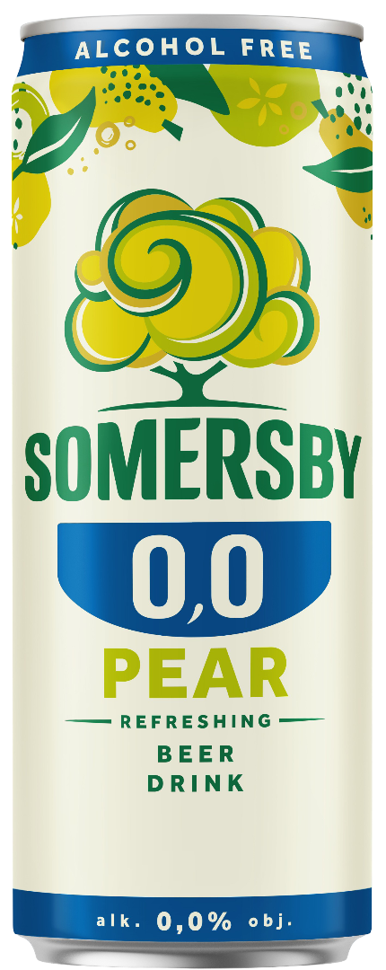 Napój piwny Somersby pear 330ml 0% puszka widok 1