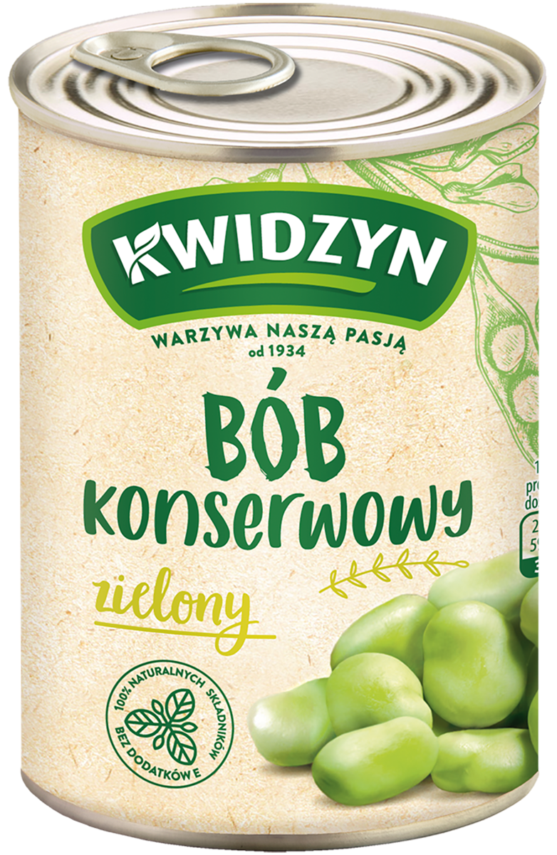 Bób konserwowy Kwidzyn 400/240g widok główny 