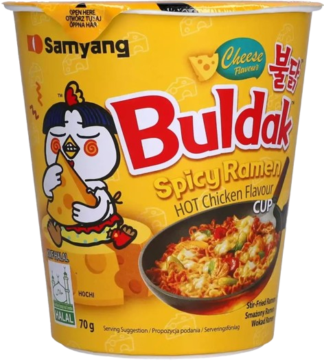 Danie nudle kurczak ser Buldak Samyang 70g widok 1