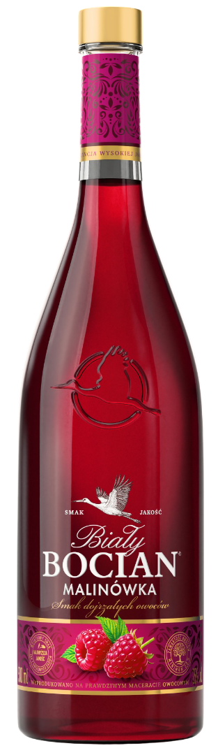 Likier Biały Bocian malinówka 0,5l 25% widok 1