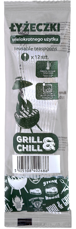 Łyżeczki transp wielokrot użytku Grill&Chill 12szt widok 1