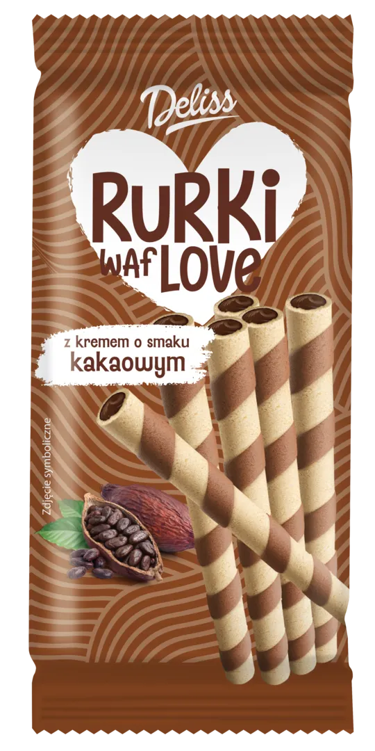 Rurki waflowe z kremem o sm kakaowym Deliss 280g widok 1