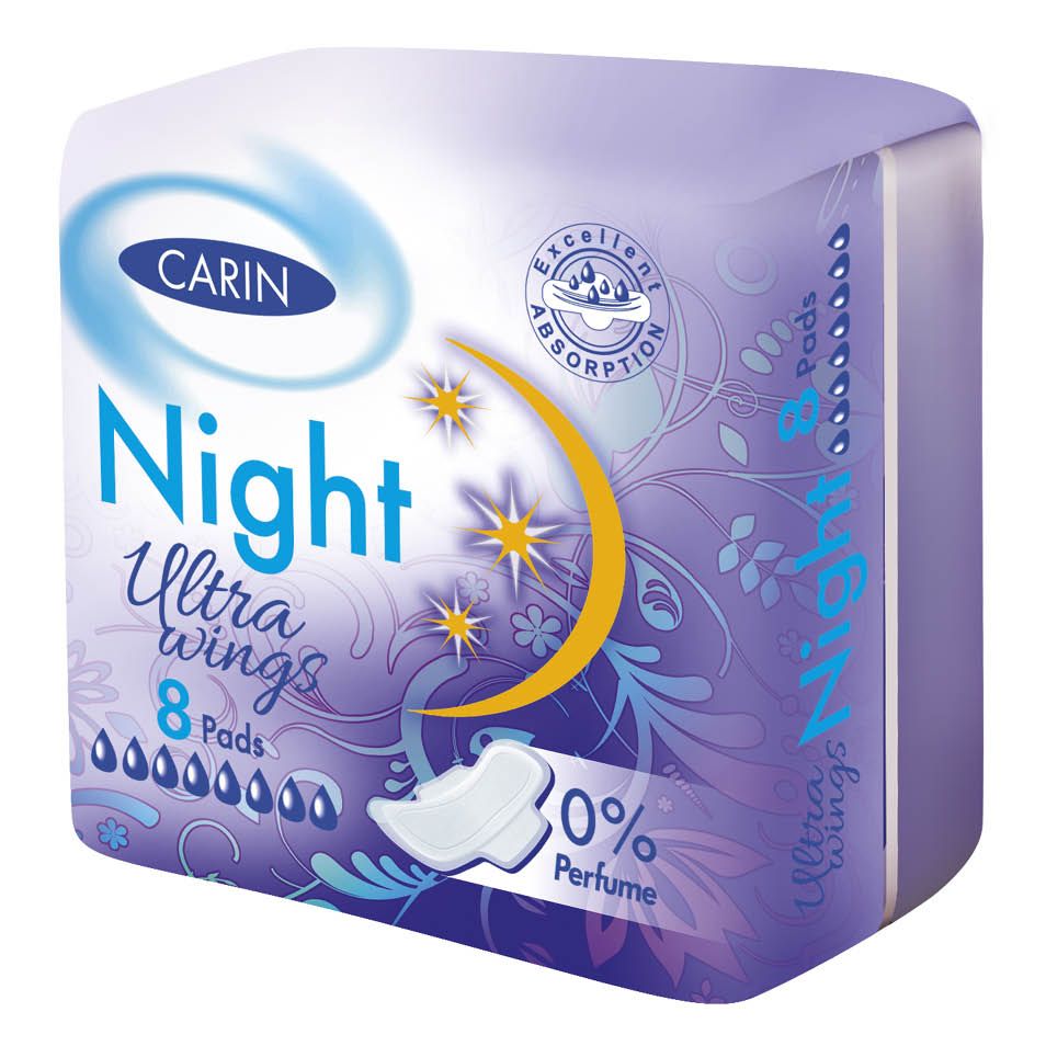 Podpaski ultra wings night Carin 8szt widok 1