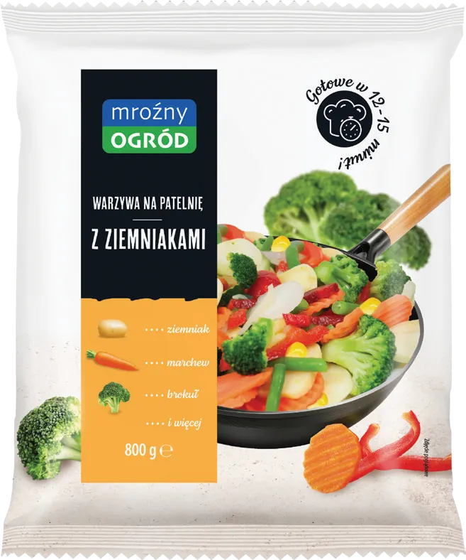 Warzywa na patelnię z ziemniakami Mroźny Ogród 800g widok główny