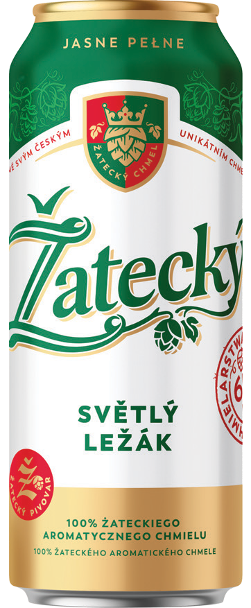 Piwo Zatecky lezak 0,5l 5% puszka widok główny