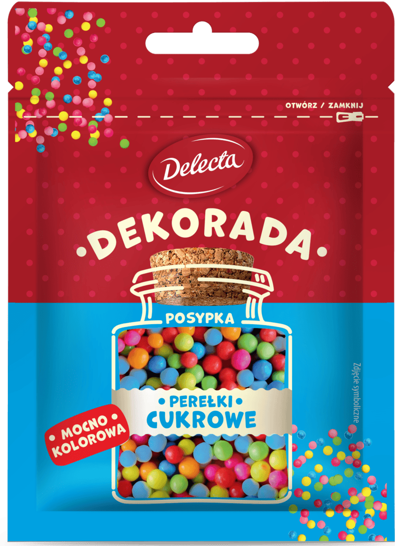 Posypka perełki cukrowe Dekorada Delecta 35g widok 1