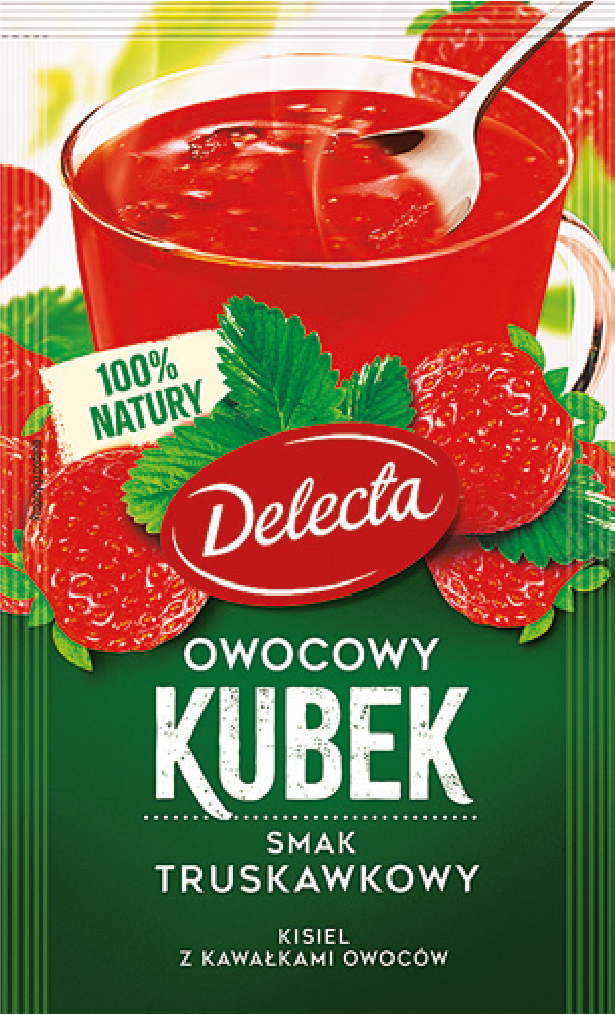 Kisiel Owocowy Kubek truskawkowy Delecta 30g widok 1