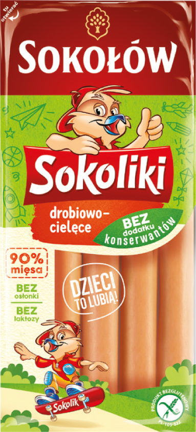 Parówki Sokoliki Sokołów 140g widok główny